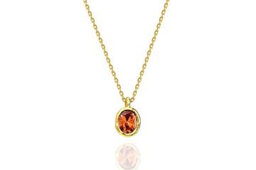 Oval Pendant Necklace – 925 Silver or 14K/18K/24K Gold
