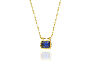 Minimalist Rectangle Necklace – 925 Silver or 14K/18K/24K Gold