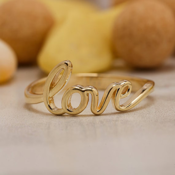14K Solid Gold Love Ring