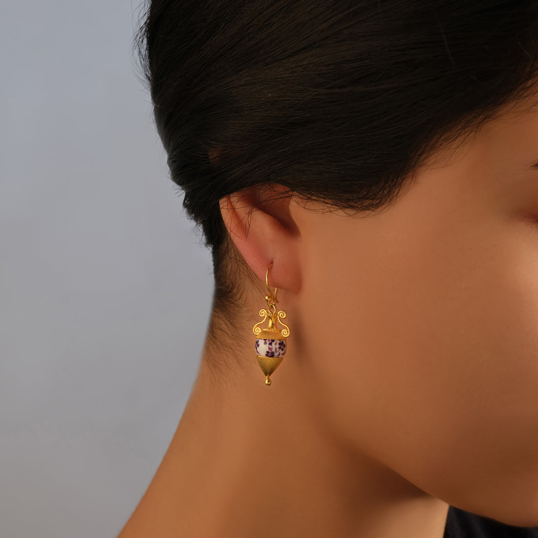 Amara Porcelain Amphora Earrings