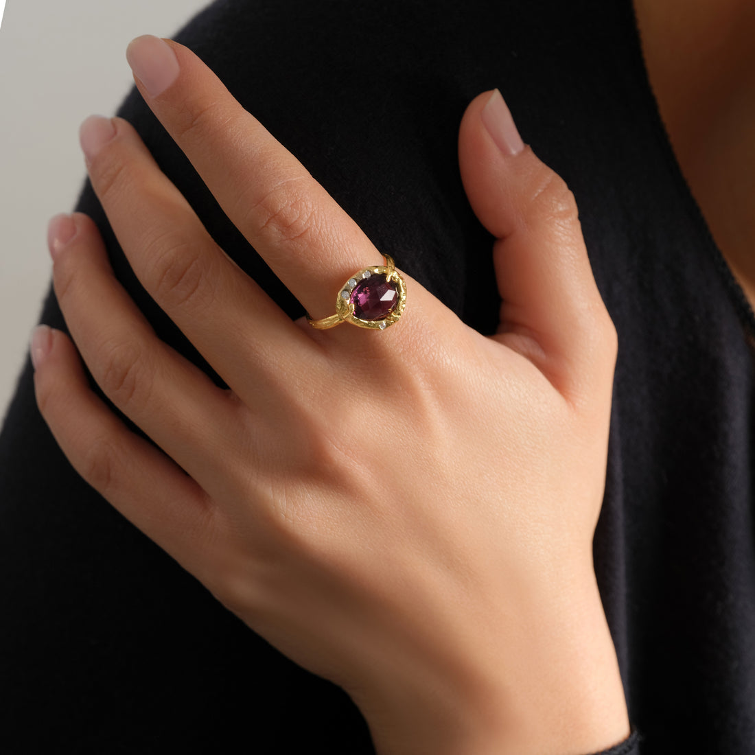 Ametria Amethyst Zircon Ring