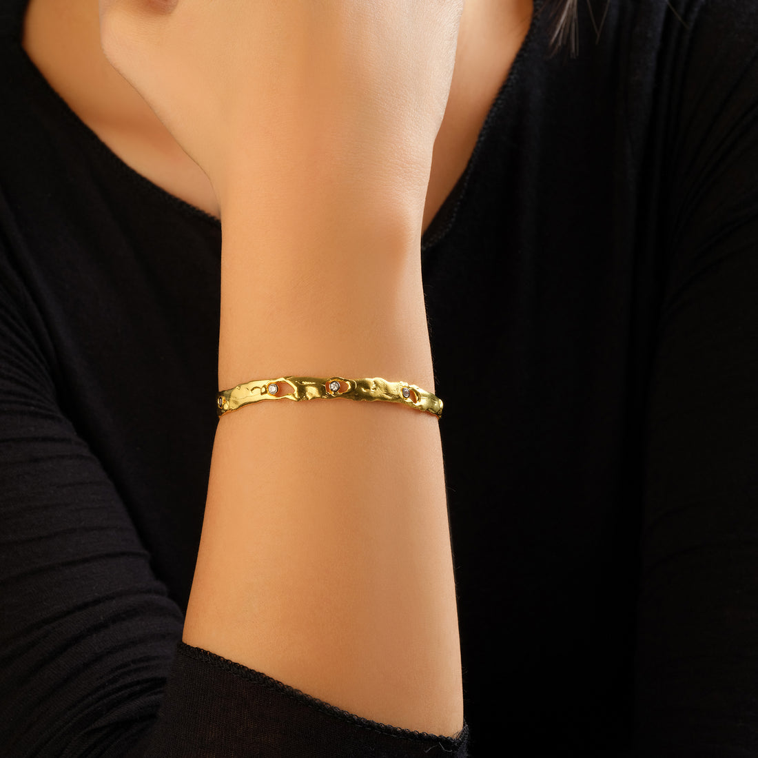 Astris Stone-Set Cuff Bracelet