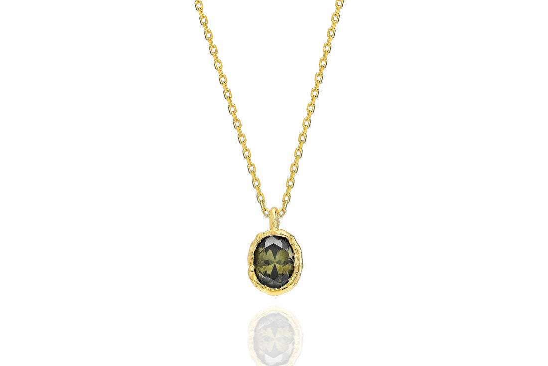 Oval Pendant Necklace – 925 Silver or 14K/18K/24K Gold