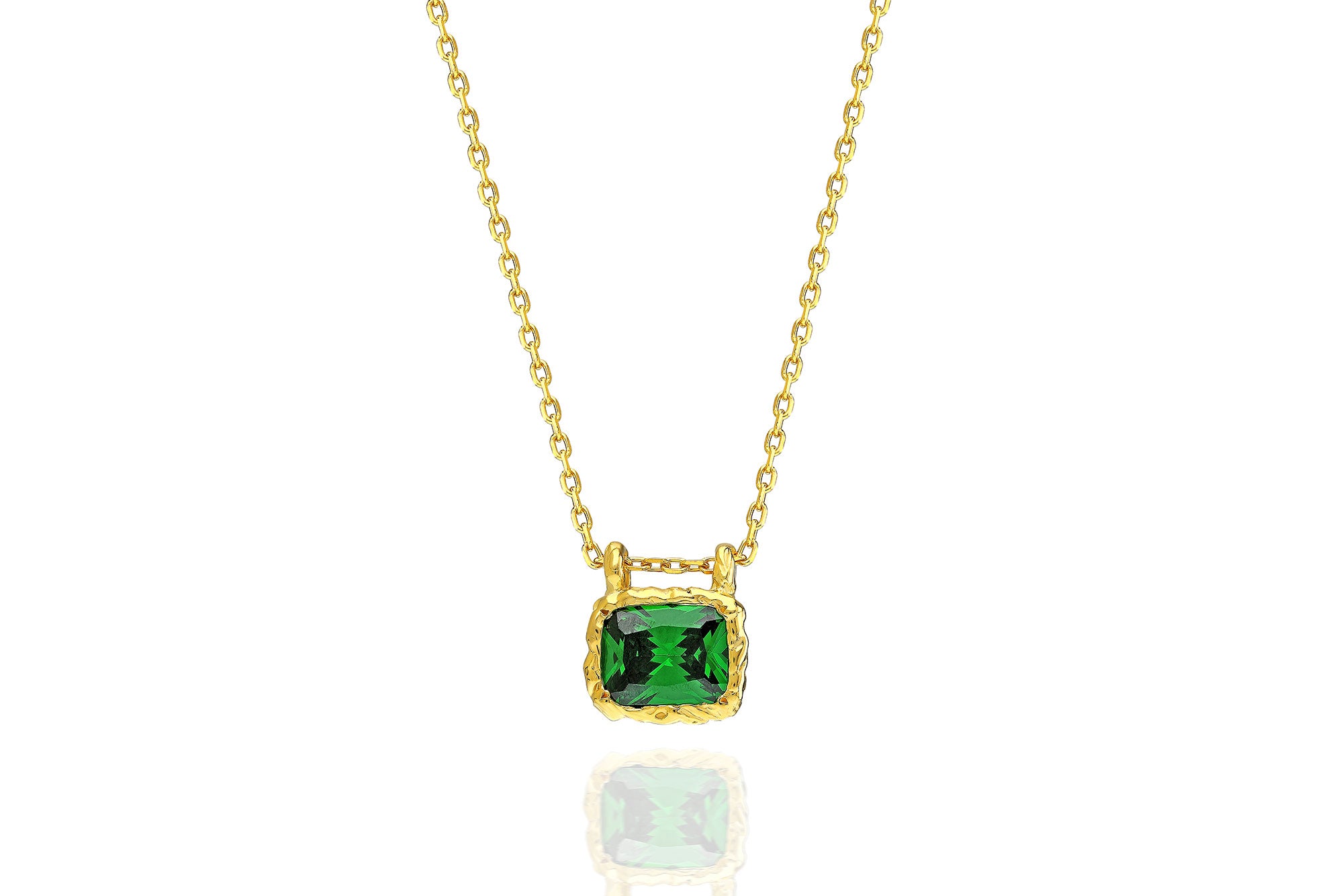 Minimalist Rectangle Necklace – 925 Silver or 14K/18K/24K Gold