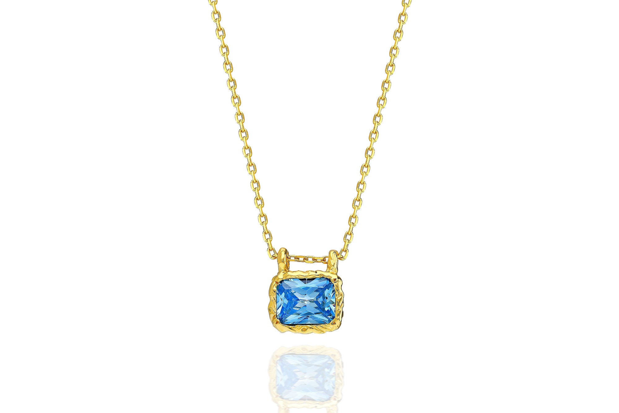 Minimalist Rectangle Necklace – 925 Silver or 14K/18K/24K Gold