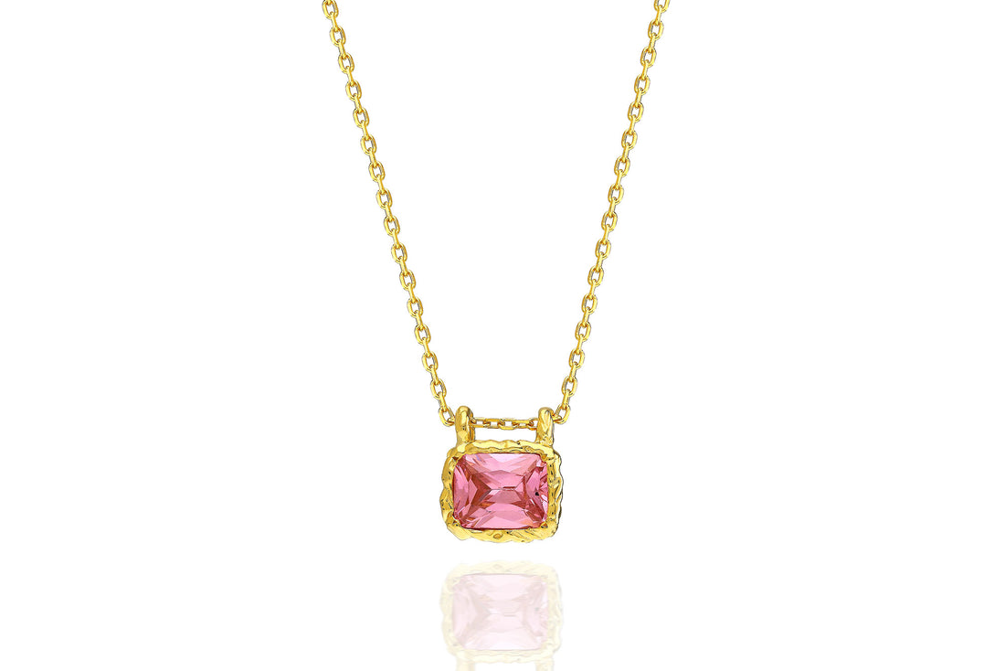 Minimalist Rectangle Necklace – 925 Silver or 14K/18K/24K Gold