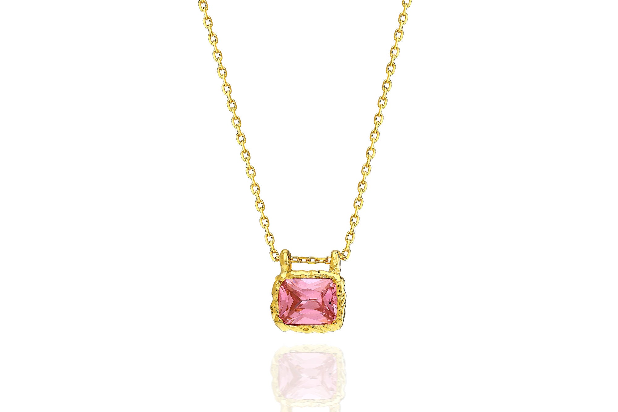 Minimalist Rectangle Necklace – 925 Silver or 14K/18K/24K Gold