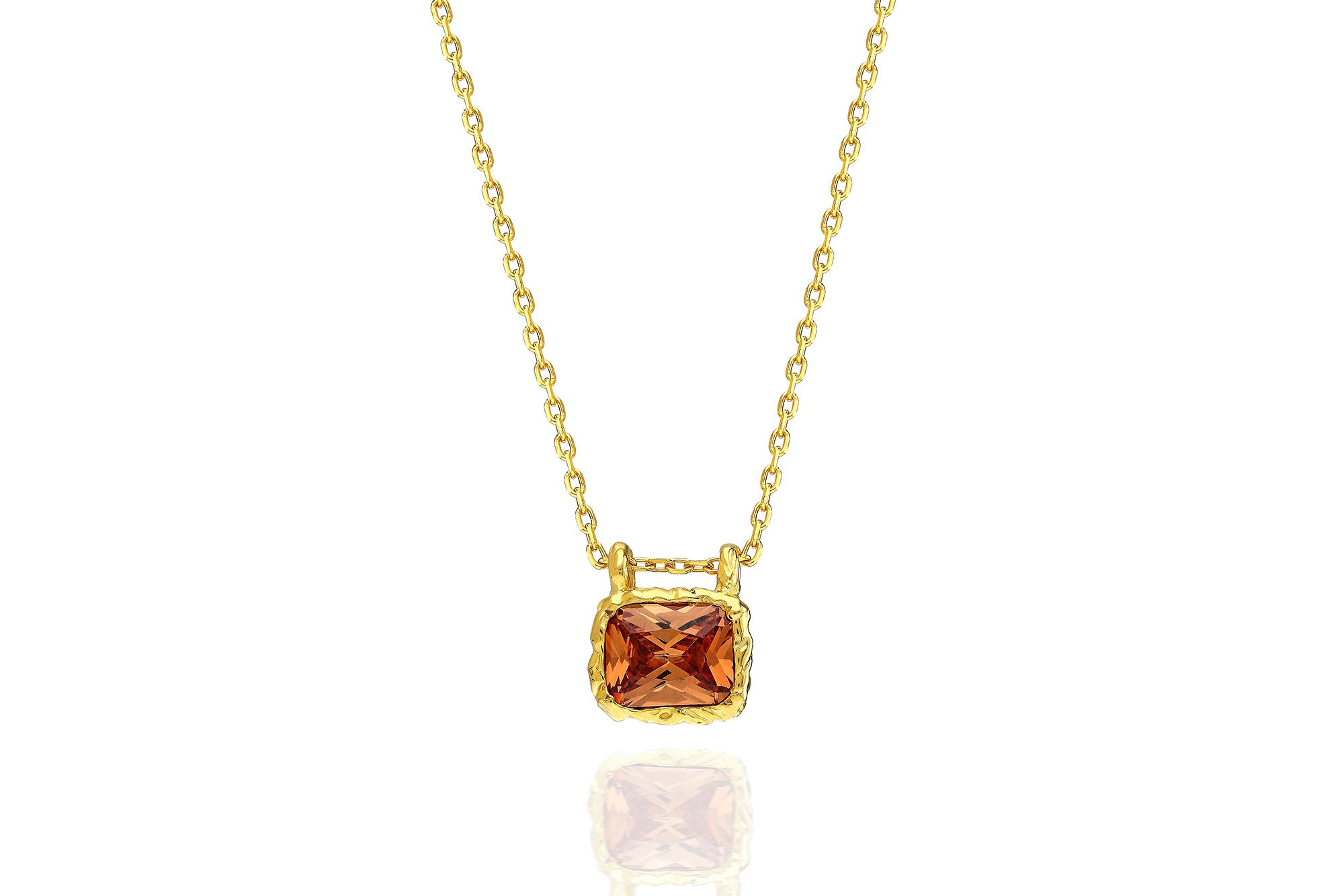 Minimalist Rectangle Necklace – 925 Silver or 14K/18K/24K Gold