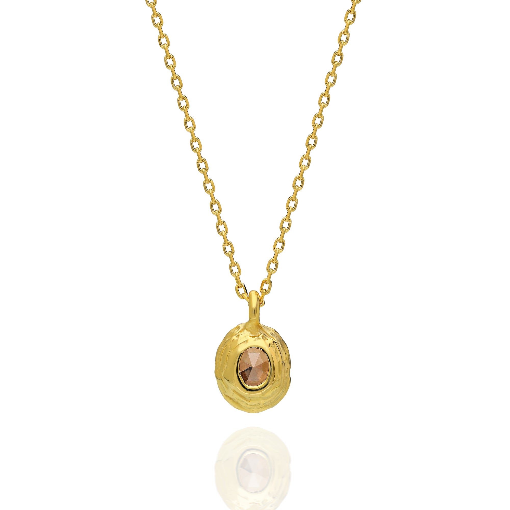 Oval Pendant Necklace – 925 Silver or 14K/18K/24K Gold