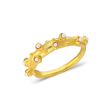 Nerissa Pearl Cluster Ring