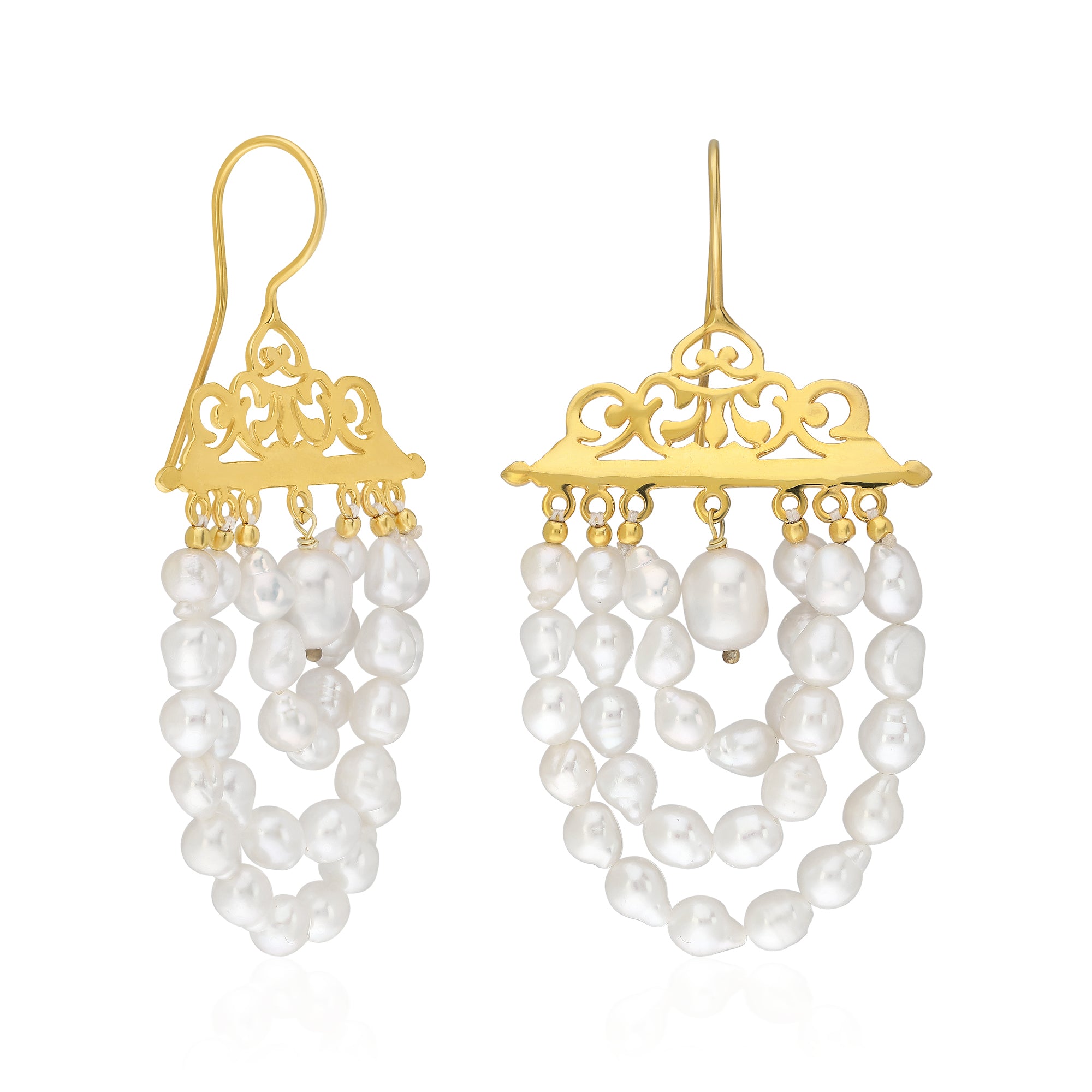 Aurelia Baroque Pearl Chandelier Earrings