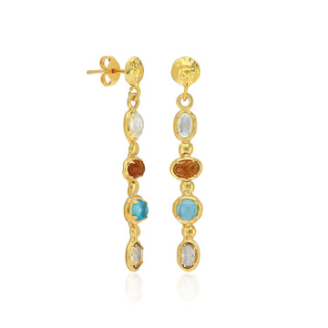Solara Multi-Stone Cascade Earrings