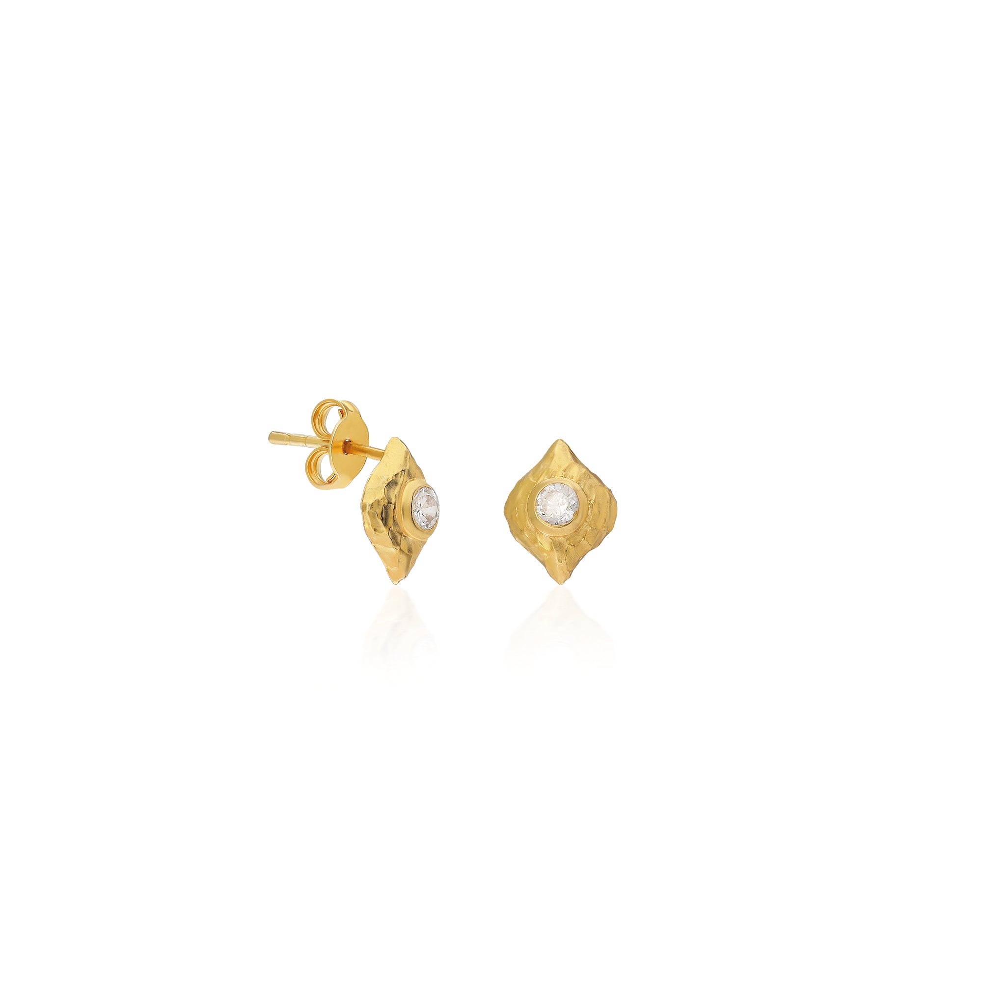 Nerisa Textured Zircon Studs