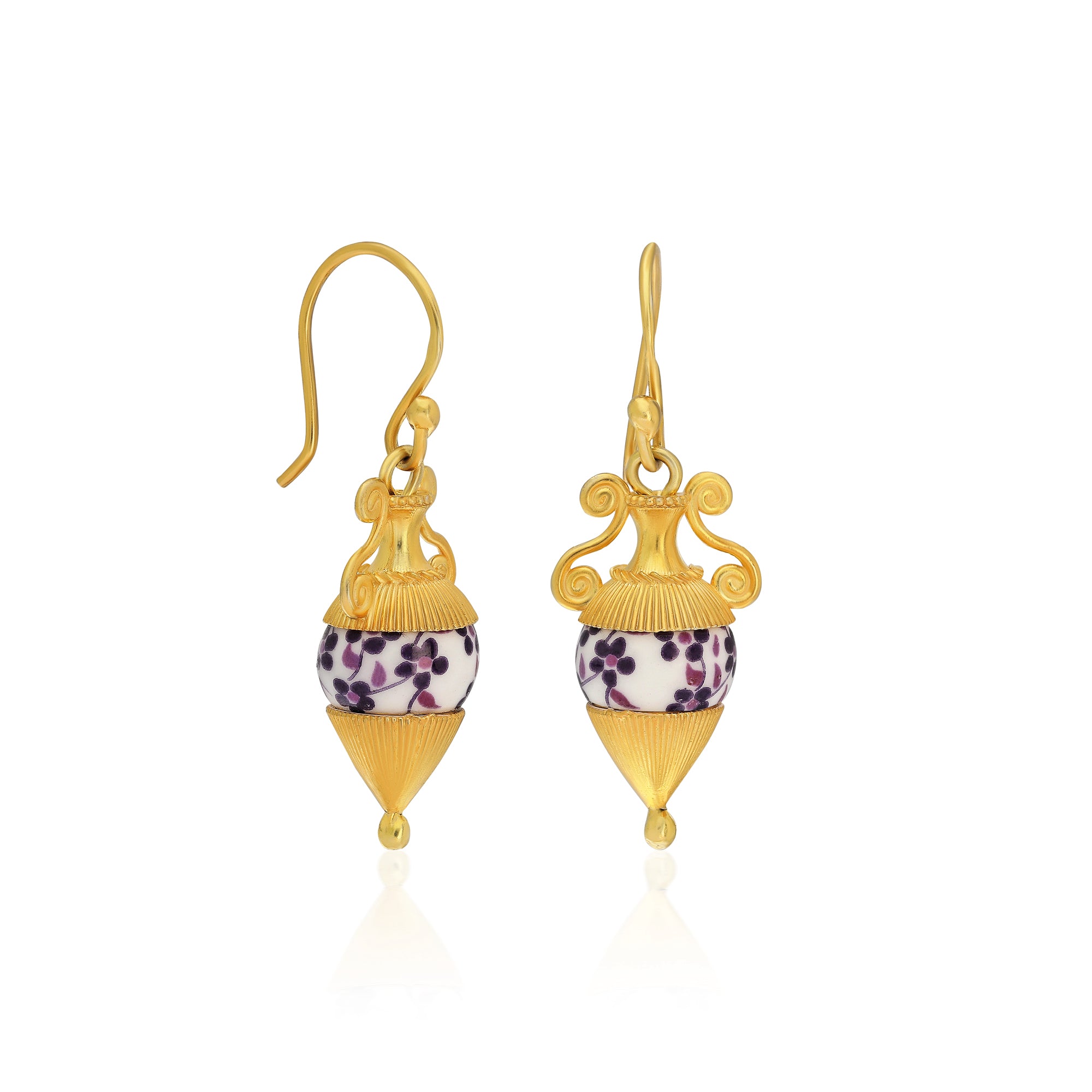 Amara Porcelain Amphora Earrings
