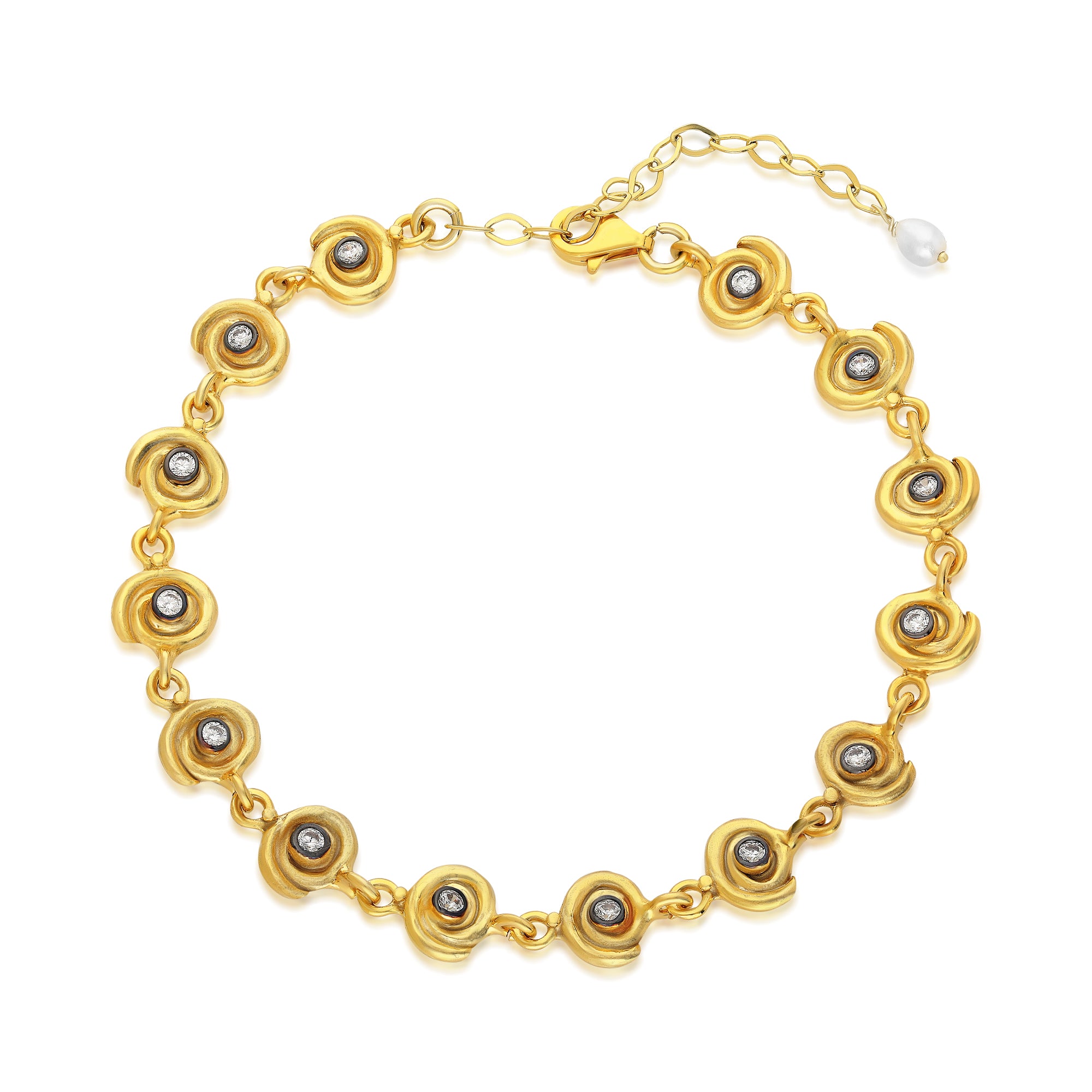 Lunaria Zircon Link Bracelet