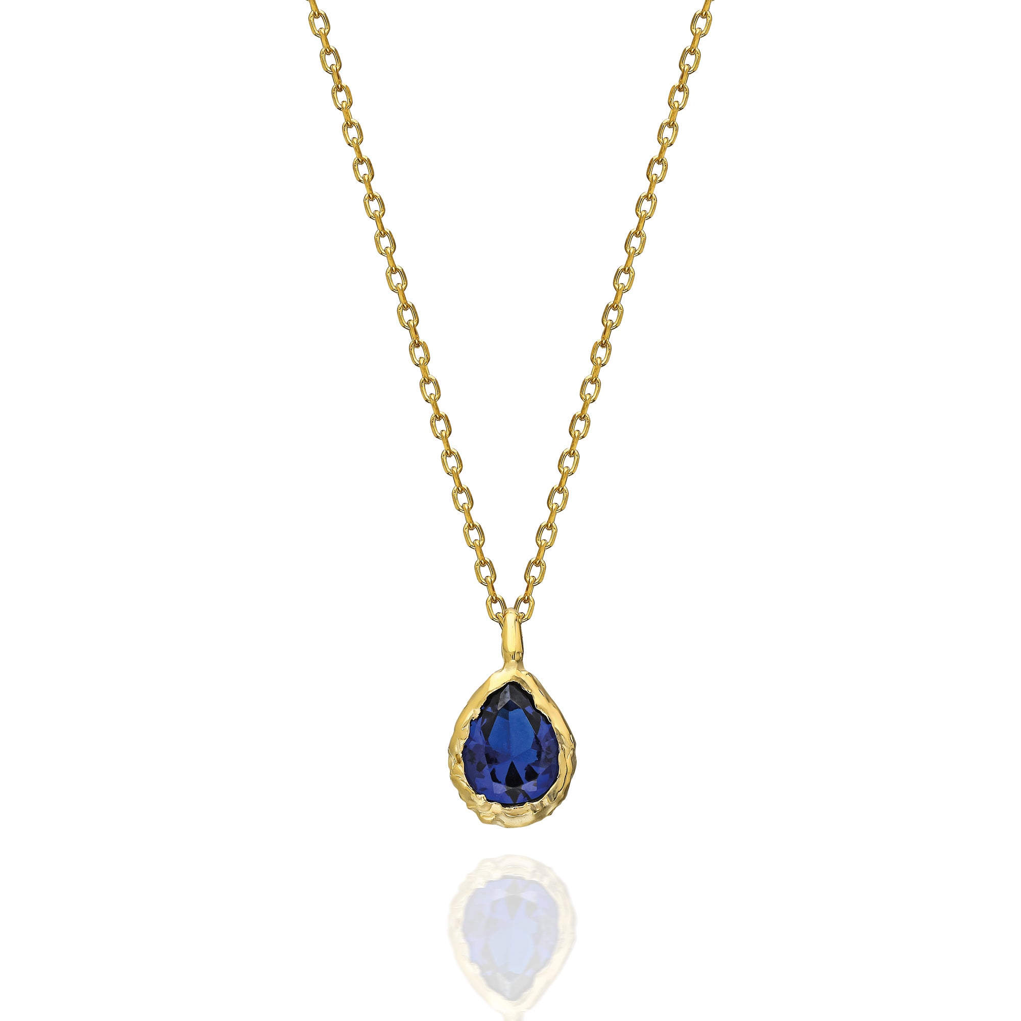 Teardrop Zircon Necklace – 925 Silver or 14K/18K/24K Gold Pendant