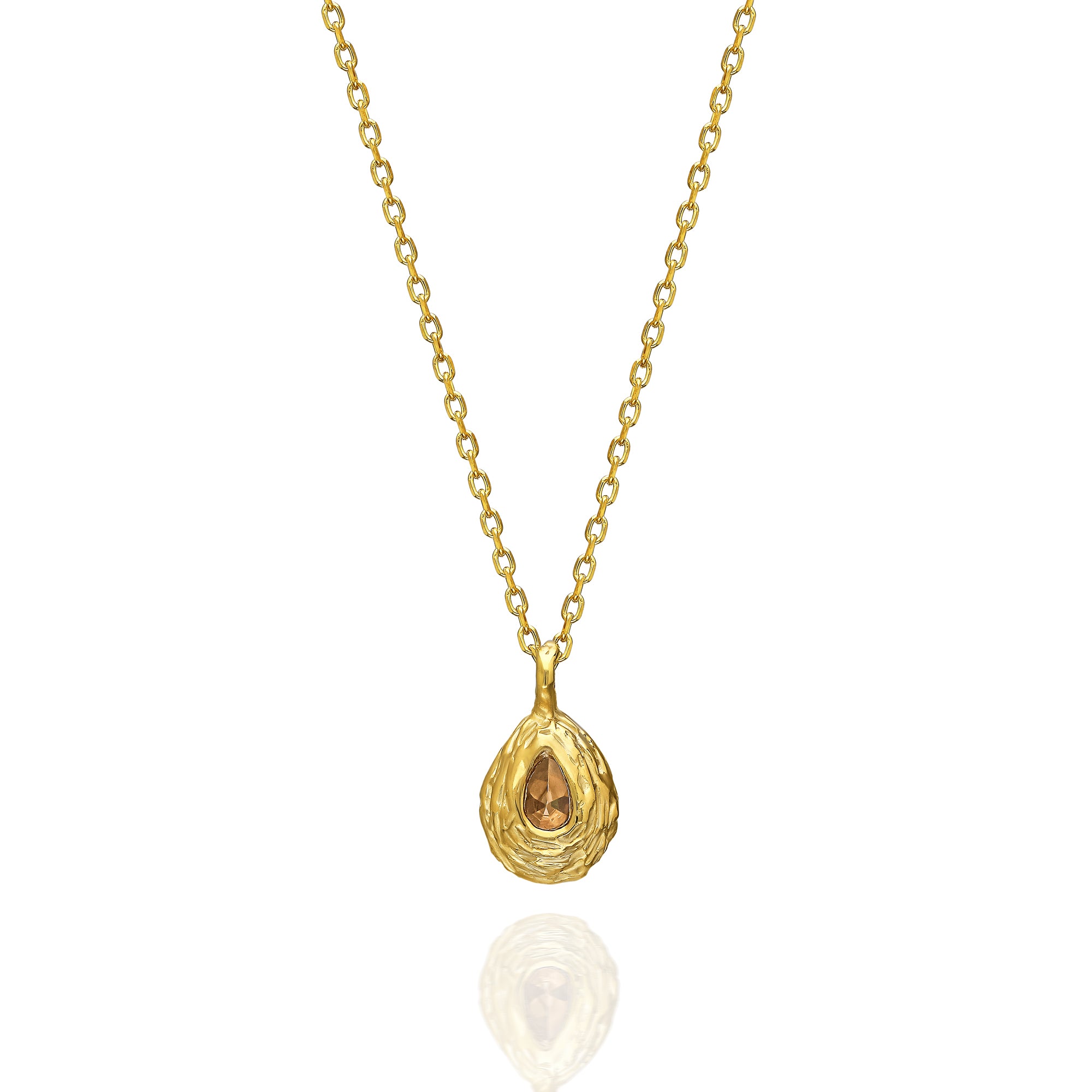 Teardrop Zircon Necklace – 925 Silver or 14K/18K/24K Gold Pendant