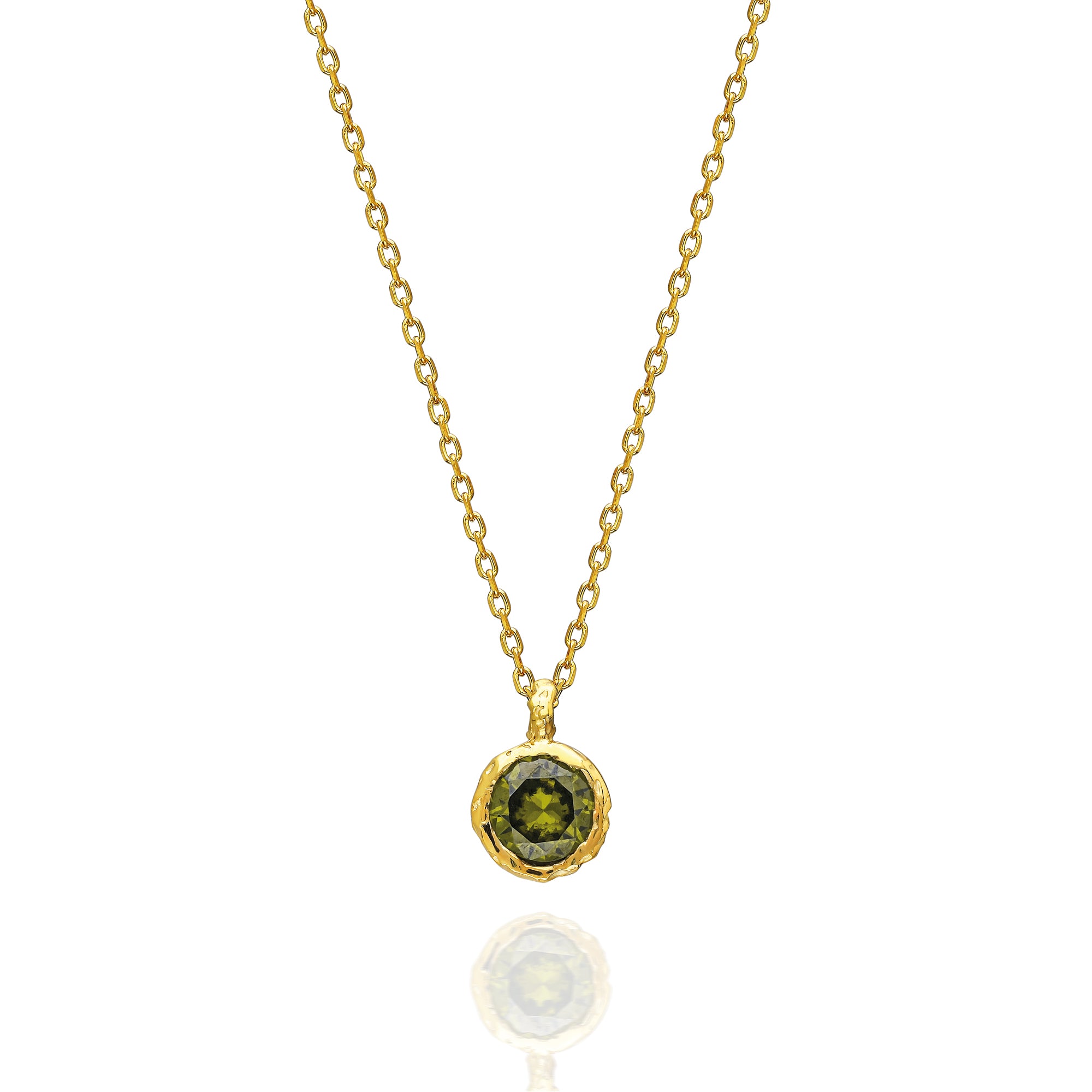 Round Pendant Necklace – 925 Silver or 14K/18K/24K Gold