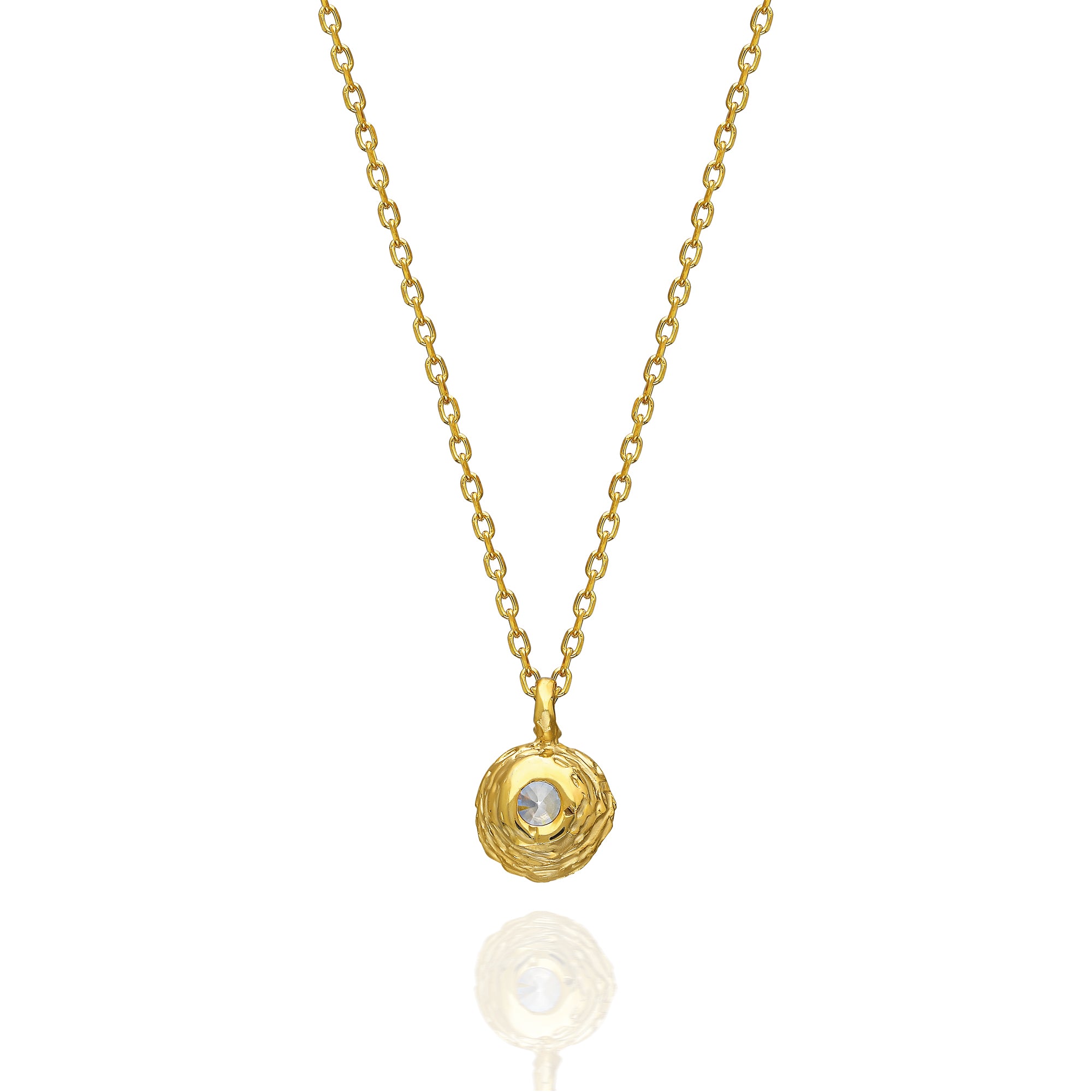Round Pendant Necklace – 925 Silver or 14K/18K/24K Gold